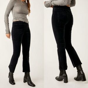 🌻🆕FREE PEOPLE In My Feelings Velvet Crop Slim Flare Pants-Size XS-Small & Large